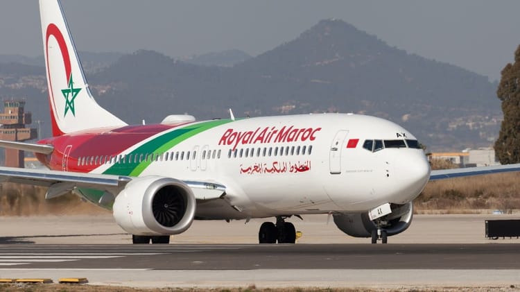 Royal Air Maroc: un drame évité de justesse à Marrakech Avion Royal Air Maroc sur la piste à Marrakech.