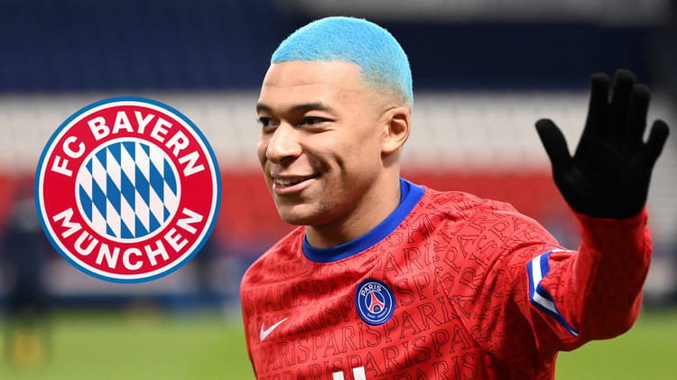 Kylian Mbappé souriant en maillot du PSG, saluant la foule.