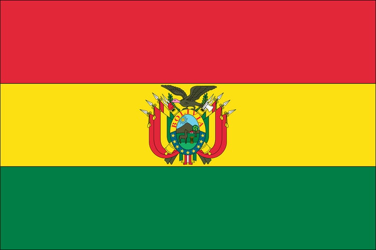 Officiel! La Bolivie met un trait sur ses relations diplomatiques avec Israël Drapeau national de la Bolivie avec ses couleurs rouge, jaune et vert.