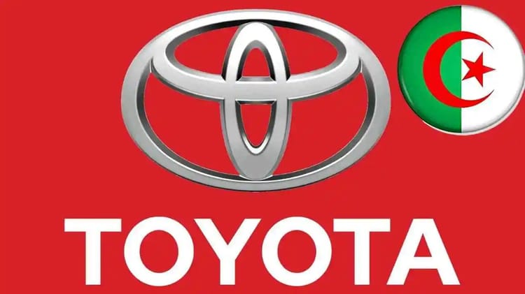 Logo Toyota avec drapeau algérien pour le marché algérien.