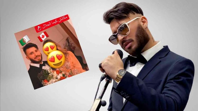 Fayçal El-Mignon brise le silence : révélations explosives sur la trahison des artistes Algériens à l'étranger Fayçal El-Mignon lors d'une conférence, portant des lunettes noires et un costume.