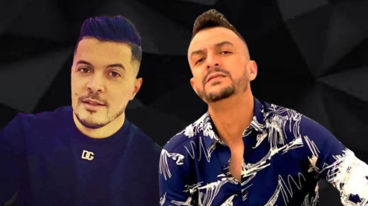 Officiel! Les corps sans vie d'Amine La Colombe et Mohamed Bousmaha sont en Algérie Deux hommes posant pour une photo, expression sérieuse.