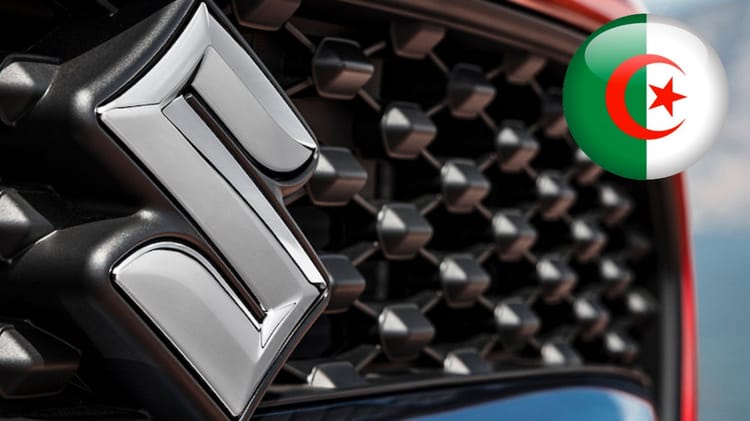 Logo Suzuki sur une voiture, marché automobile algérien.