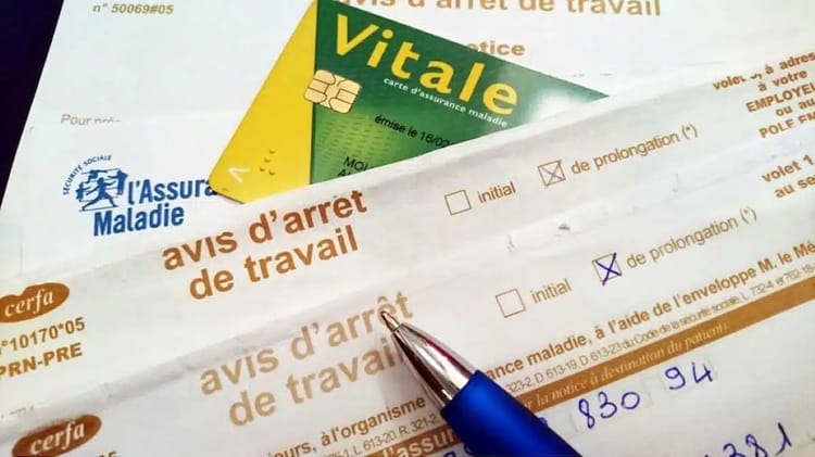 Formulaire d'arrêt de travail pour maladie en Algérie.
