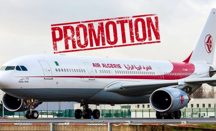 Avion Air Algérie avec promotion spéciale pour Ramadan 2024.
