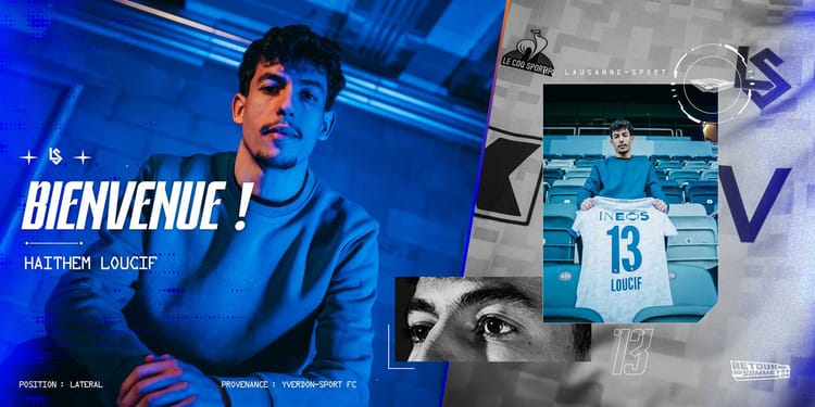 Haithem Loucif en tenue de football à Lausanne Sport.