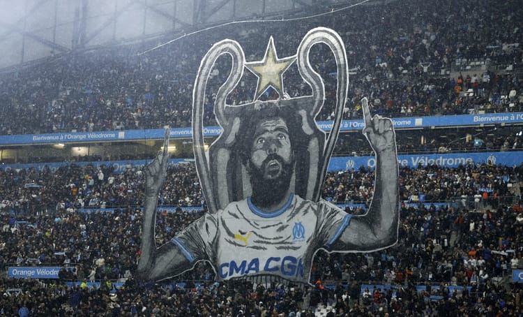 Tifo dans le stade Marseille lors du Classico OM-PSG.