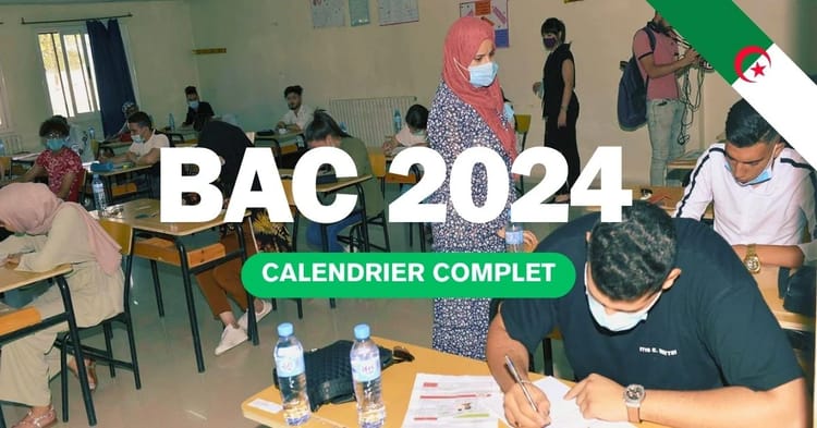 Examens du BAC 2024 en Algérie, étudiants en salle d'examen.