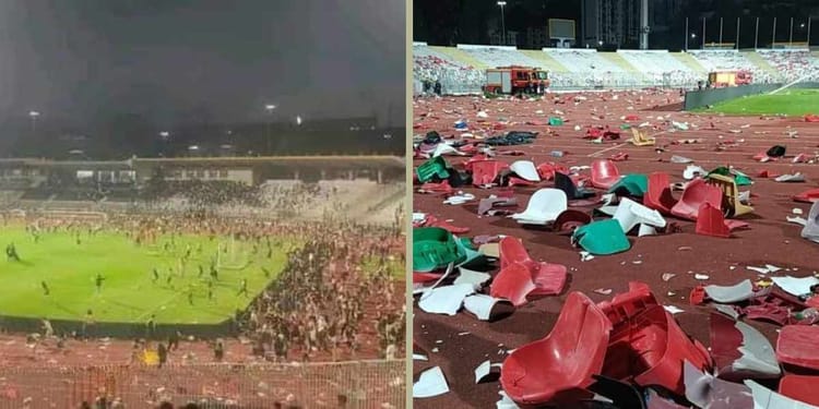 USMA-CSC : 35 supporters condamnés après les émeutes au stade Chahid Hamlaoui Débris et sièges cassés après émeutes au stade Chahid Hamlaoui.