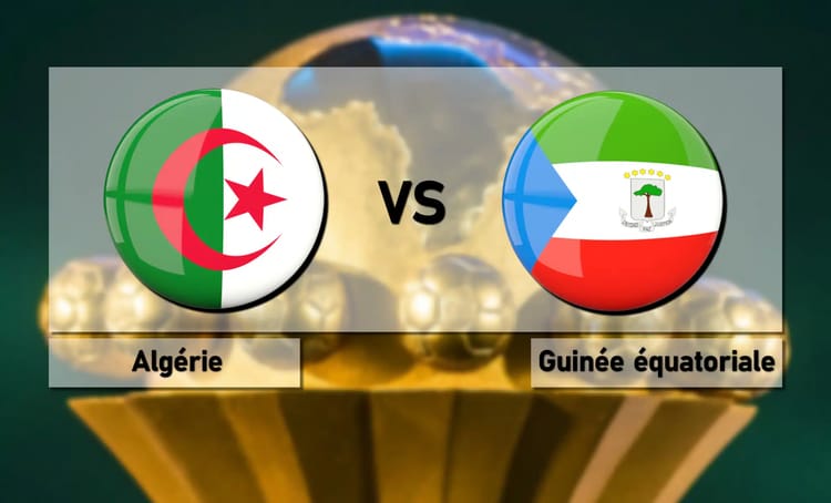 Logo des équipes Algérie et Guinée Équatoriale pour la CAN 2025.