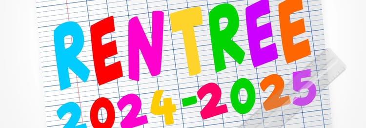 Affiche colorée pour la rentrée scolaire 2024-2025 en Algérie.
