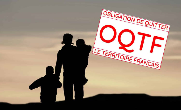 France : Cette famille algérienne reçoit une OQTF dans des conditions effroyables Jeune mineur avec adulte, silhouette contre coucher de soleil, OQTF en arrière-plan.