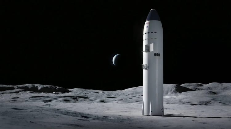Programme lunaire de la NASA : L'Algérie représentée, un exploit inédit et inscrit dans les annales scientifiques Fusée en lancement sur la surface lunaire avec la Terre en arrière-plan.