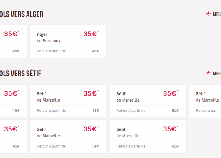 Algérie : Volotea casse les prix avec des vols dès 19 € Black Friday-Volotea : -30% sur les vols France-Algérie