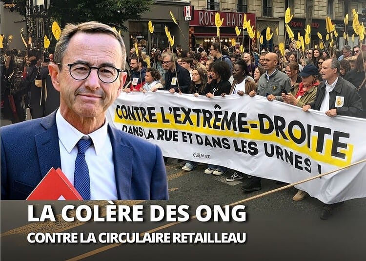 Régularisation en France : pourquoi les chiffres s’effondrent ? Manifestation contre l'extrême droite avec un grand groupe de manifestants.