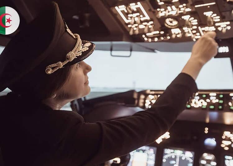 Deux ans en Algérie : son retour en France va vous surprendre ! Femme pilote dans le cockpit d'un avion en Algérie.