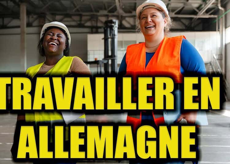 Allemagne : 300 000 postes ouverts aux étrangers, détails Deux femmes souriantes en vestes de sécurité dans un entrepôt allemand.