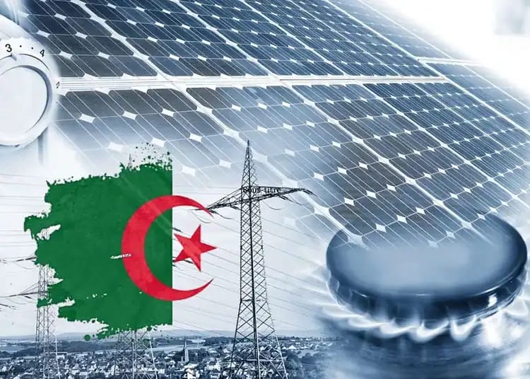 Algérie 2030 : ces méga-chantiers qui vont tout changer Panneaux solaires, éoliennes et drapeau algérien pour l'énergie verte.