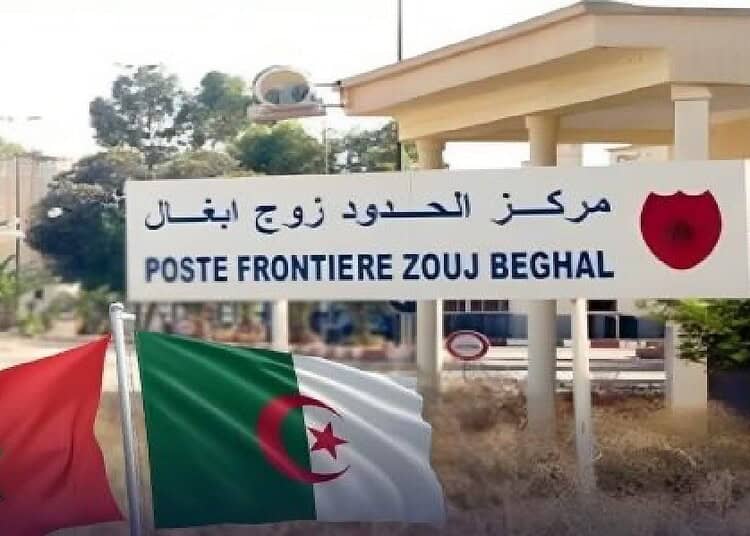 Poste frontière Zouj Beghal entre l'Algérie et le Maroc.