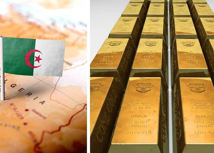 Algérie : ce que révèlent ses réserves d'or face au Moyen-Orient Réserves d'or algériennes sur une carte du pays.