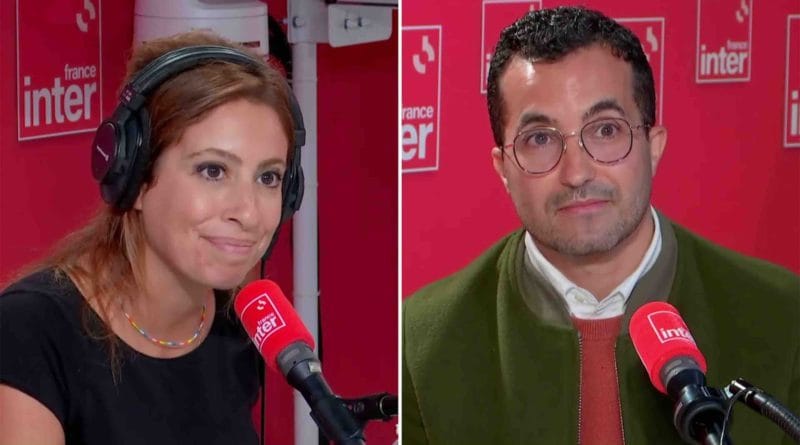Il change de nom pour trouver du travail Deux personnes en interview radio, parlant dans un studio avec microphones et casques.