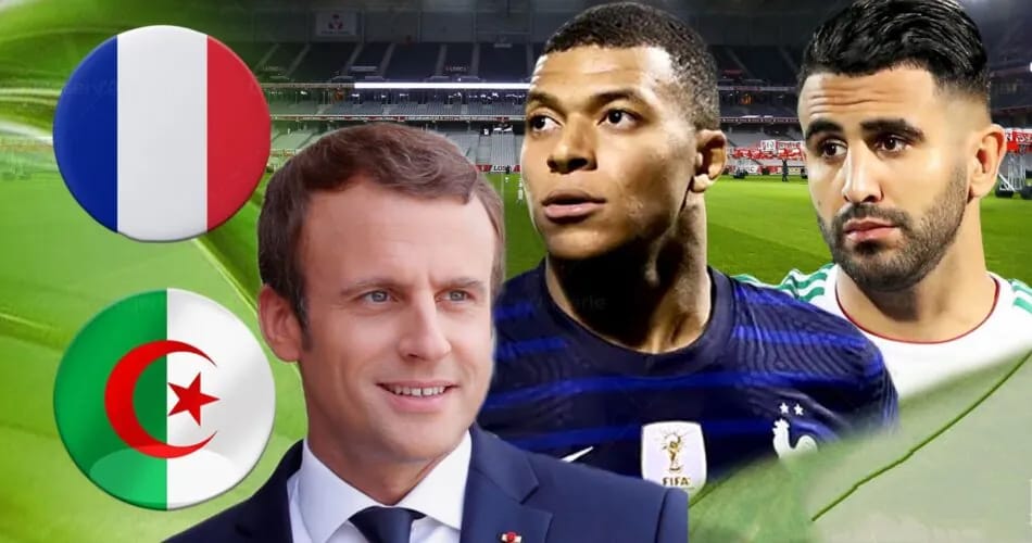 Match Algérie-France, Macron, joueurs, stade, football, enjeux.