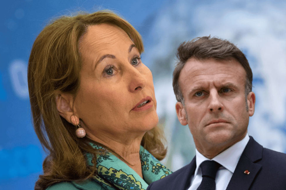 Ségolène Royal et Emmanuel Macron lors d'une réunion officielle.